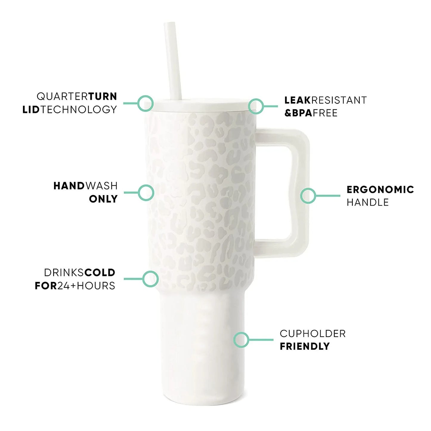 40oz Thickened Handle Thermos Water Cup