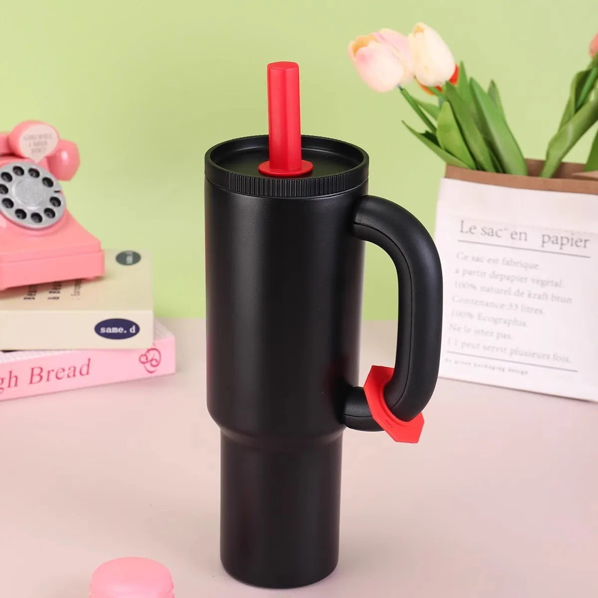 40oz Thermal Mug Tumbler with Handle Insulated Cup