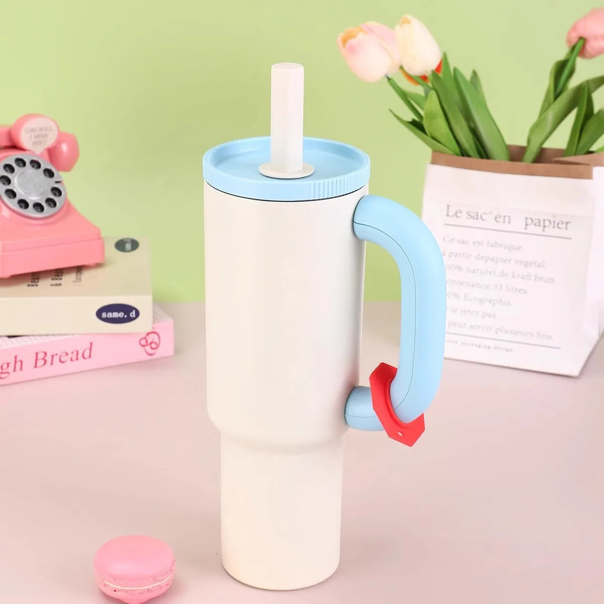 40oz Thermal Mug Tumbler with Handle Insulated Cup