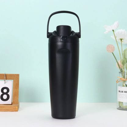 30oz Insulated Bottle Straw Double Wall Vacuum Thermos Cup Leakproof Hot/Cold Drink