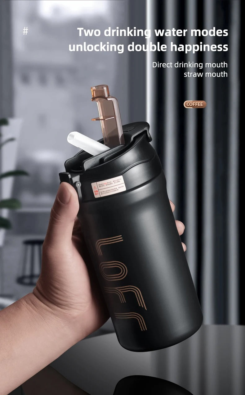 20OZ/600ML Thermos Water Bottles/Coffee Cup 316 Stainless Steel Vacuum Insulated Cup Portable Ice American Coffee Mug Drinking Kettle
